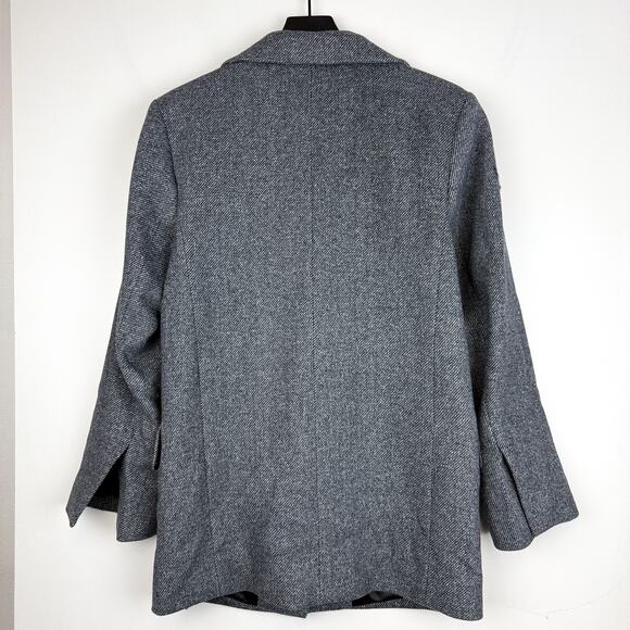 NWT & Other Stories Manteco Wool Blend Blazer Coat Gray $219 - Size 4 - Picture 4 of 10